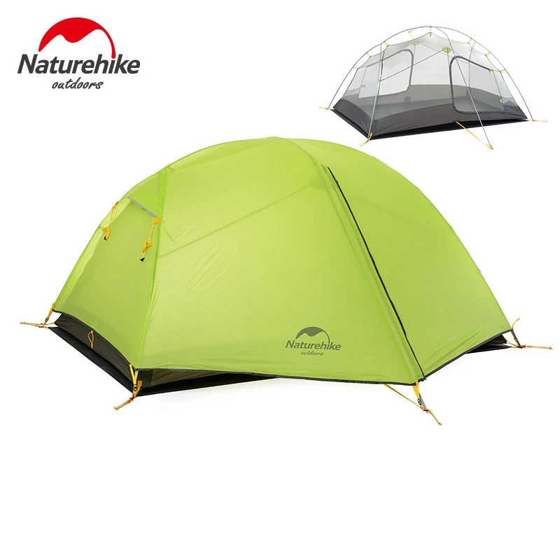 

Naturehike Camping Tent 2 Person 20D Silicone Fabric Double Layers Rainproof NH Outdoor Ultralight Tent 2Colors