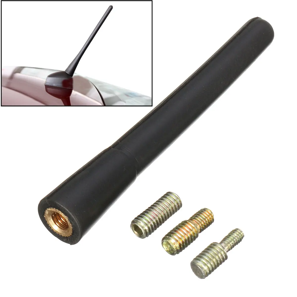 Short Screw 4 Inch Car Antenna Black Element Insight For Honda /CR V