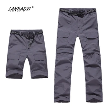 

LANBAOSI Men's Lightweight Quick Dry Convertible Pants Waterproof Army Green Khaki Hiking Trekking Climbing Outdoor Sports
