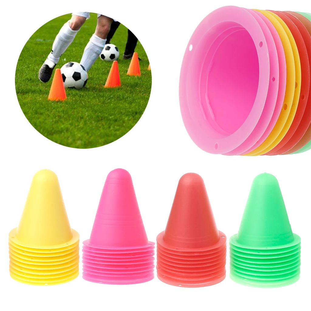 

10 Pcs Skate Marker Cones Roller Football Soccer Training Equipment Marking Cup W15