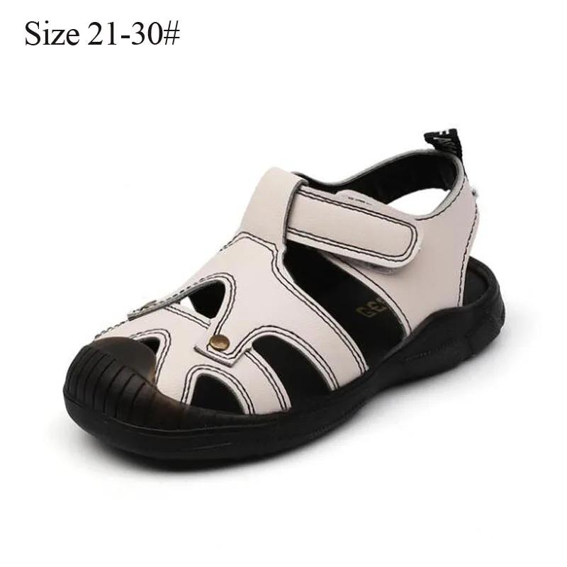 

2019 summer new boys beach shoes children's fashion toe protect sandals outdoor anti-kick baby sandals