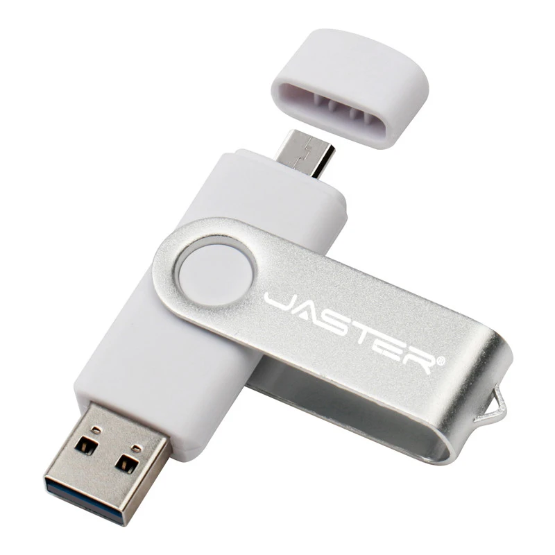 JASTER OTG USB флеш-накопитель 128 Гб металлический флеш-накопитель 8 ГБ 16 ГБ 32 ГБ 64 Гб 128 ГБ флеш-накопитель 256 ГБ двойное использование Micro USB карта памяти - Цвет: Silver