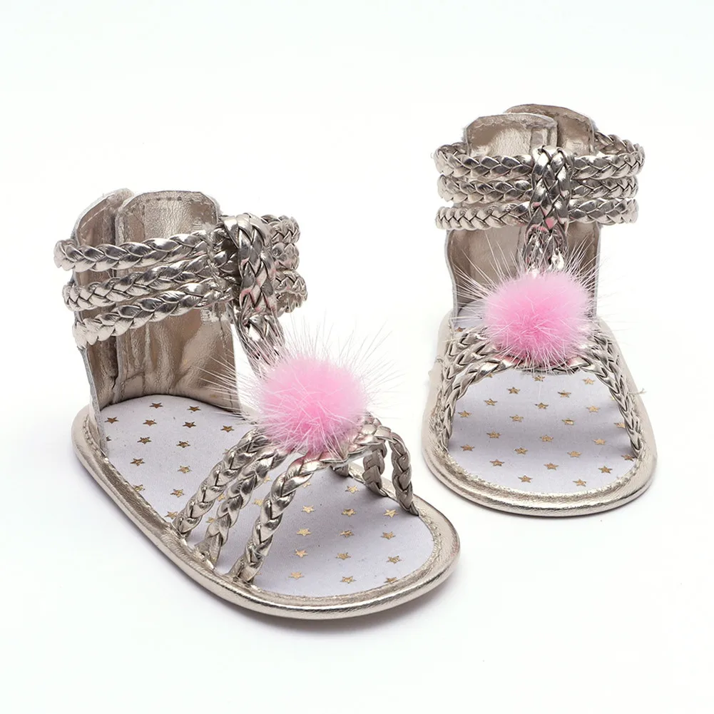 

Newborn Infant Baby Girl PU Leather Woven High Sandals Summer Fashion Baby Girls Shoes Sandals