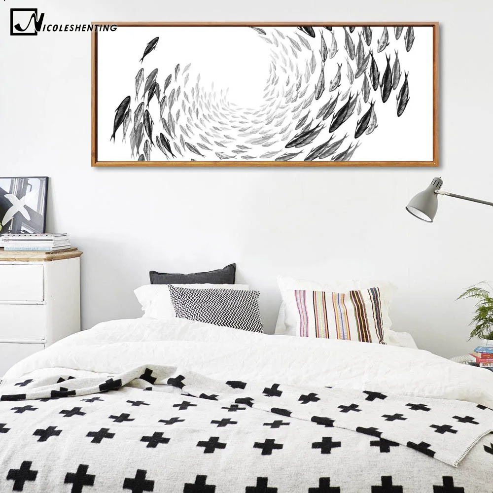 

Marine Animals Fish Canvas Poster Abstract Minimalist Art Canvas Painting Wall Picture Huge Print Modern Home Room Decor 247