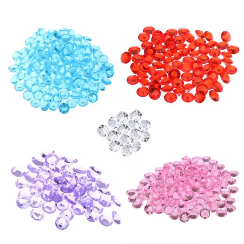 

500 Pcs Clear Acrylic Crystal 8mm/10mm Bling Transparent Confetti Wedding Party Decoration Wedding Table Diamond High Clarity