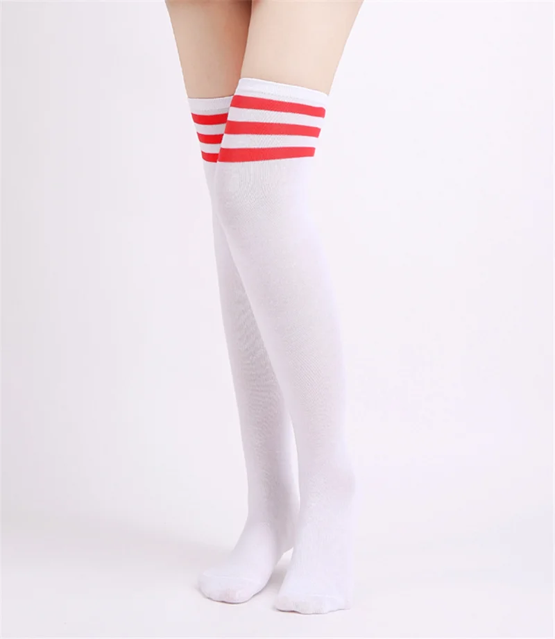 CRAZY FLY 2019 New Sexy Knee High Socks Women Kawaii Striped Thigh High Woman Compression Girls Long Socks Female Over Knee Sock