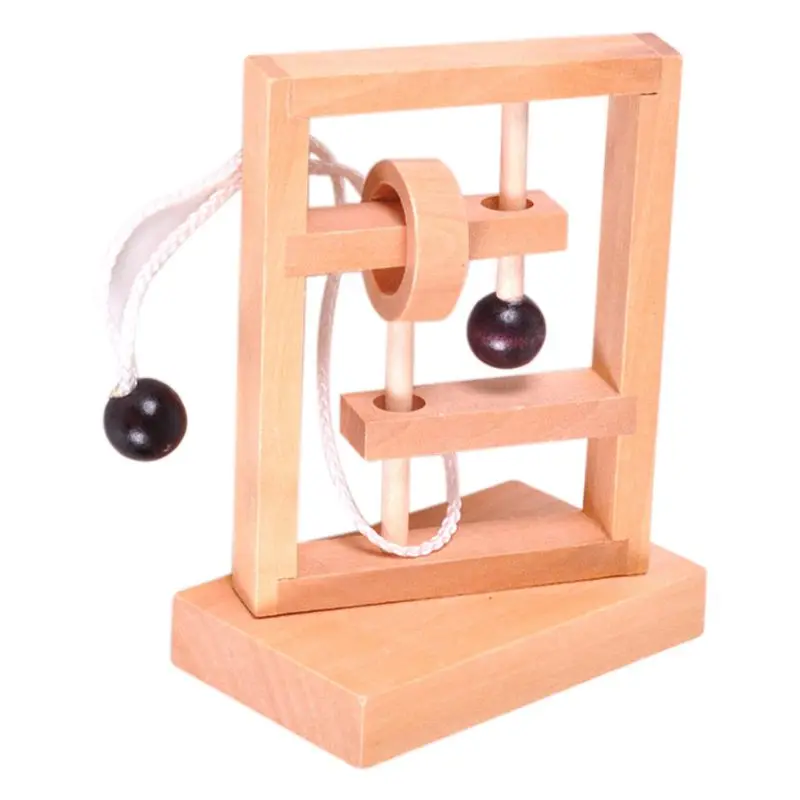 Деревянная резьба, кольцо для разблокировки, Unlink Untie Rope, логическая головоломка, интеллектуальная игрушка