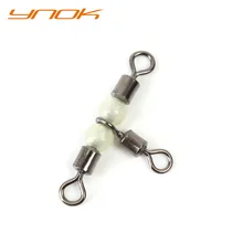 Океаническая лодка рыболовный крючок коннектор 3-х полосная по обе стороны линии прокатки «Три в одном» поворачивается на свечение шариков рыболовный Вертлюг аксессуары