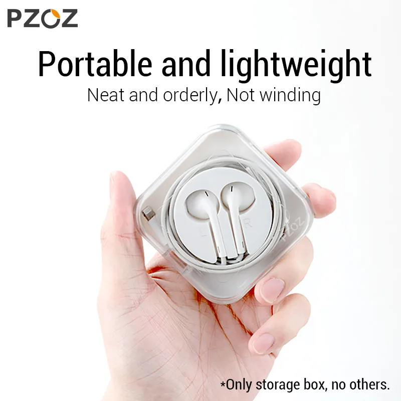 PZOZ чехол для наушников s для Apple EarPods, проводные наушники, наушники, гарнитура, аксессуары для хранения, сумка для переноски, футляр, чехол для EarPod