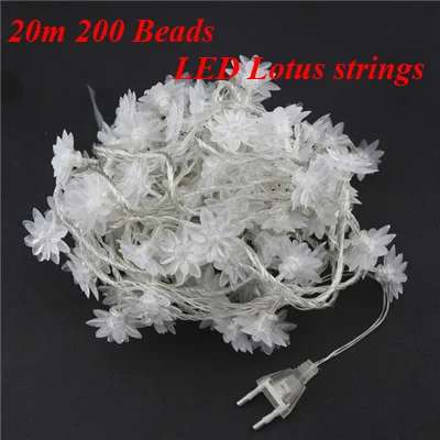 

20m 200 LED Garland Lotus string lights luminaria decoration christmas new year holiday party wedding luminarias lamps lighting