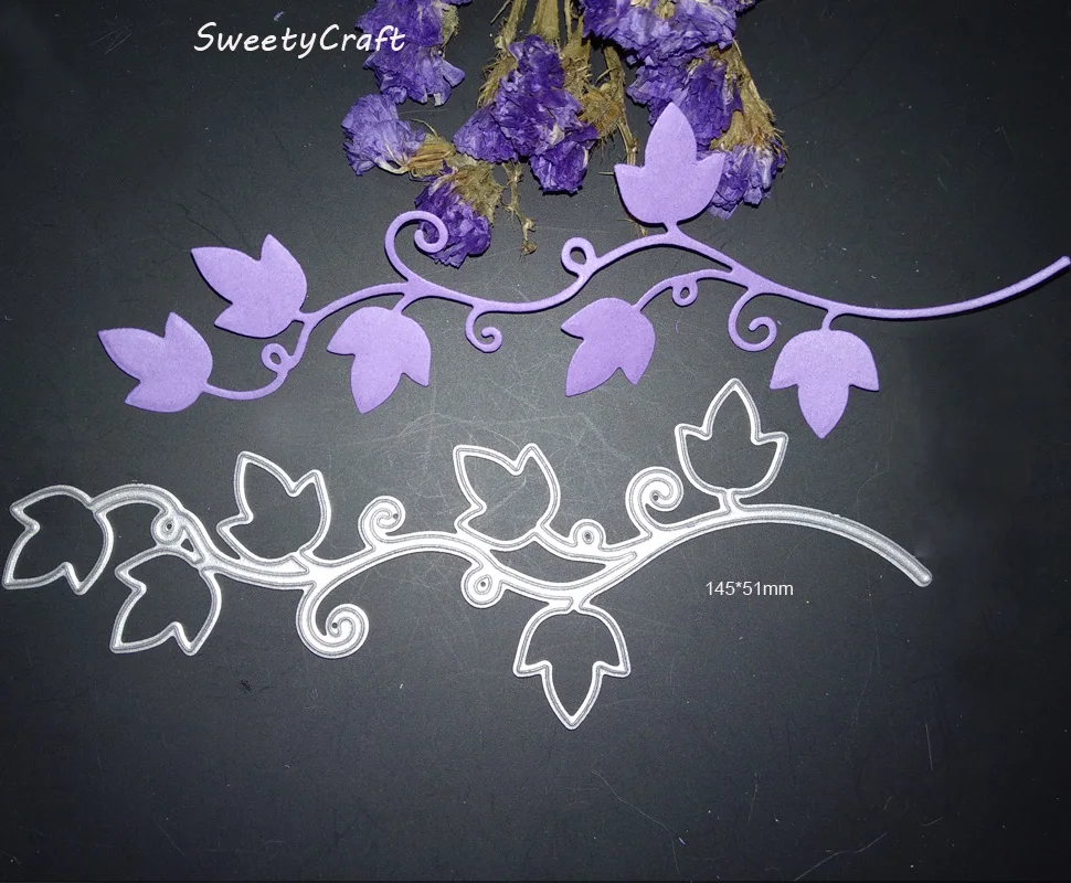 

Dies Scrapbooking Leaves Border Heart Metal Cutting Dies Craft Die Cut Stamps New 2017 Embossing Stencils Christmas Cards Decor