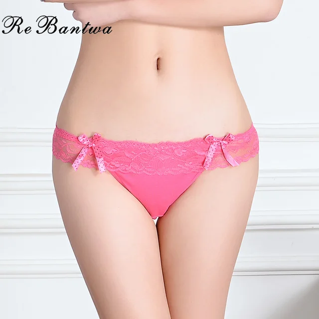 Rebantwa Lot Pcs Cute Bow Lace G Strings Girls Cotton Womens Sexy Thongs Briefs For Rebantwa Lot Pcs Cute Bow Lace G Strings Girls Cotton Womens Sexy Thongs Briefs For