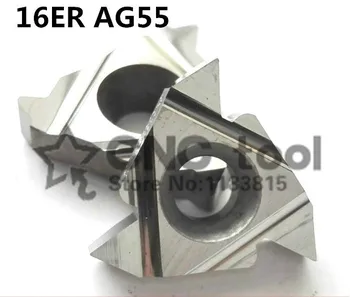 

16ER AG55 for Aluminum Carbide Threading Inserts 55 degree External Threading Insert Indexable Lathe Inserts for Lathe Holder