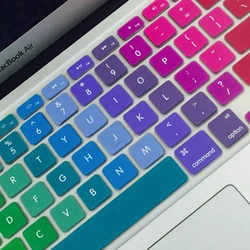 Housse de clavier en silicone coloré pour Macbook Air Pro Retina 11 "13" 15 ", peau de protection pour ordinateur portable 