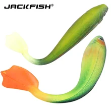 JACKFISH T Tail мягкие приманки для моделирования 100 мм/5 г, силиконовая наживка, Красочный Искусственный карп, 1 шт., рыболовные приманки, рыболовные снасти