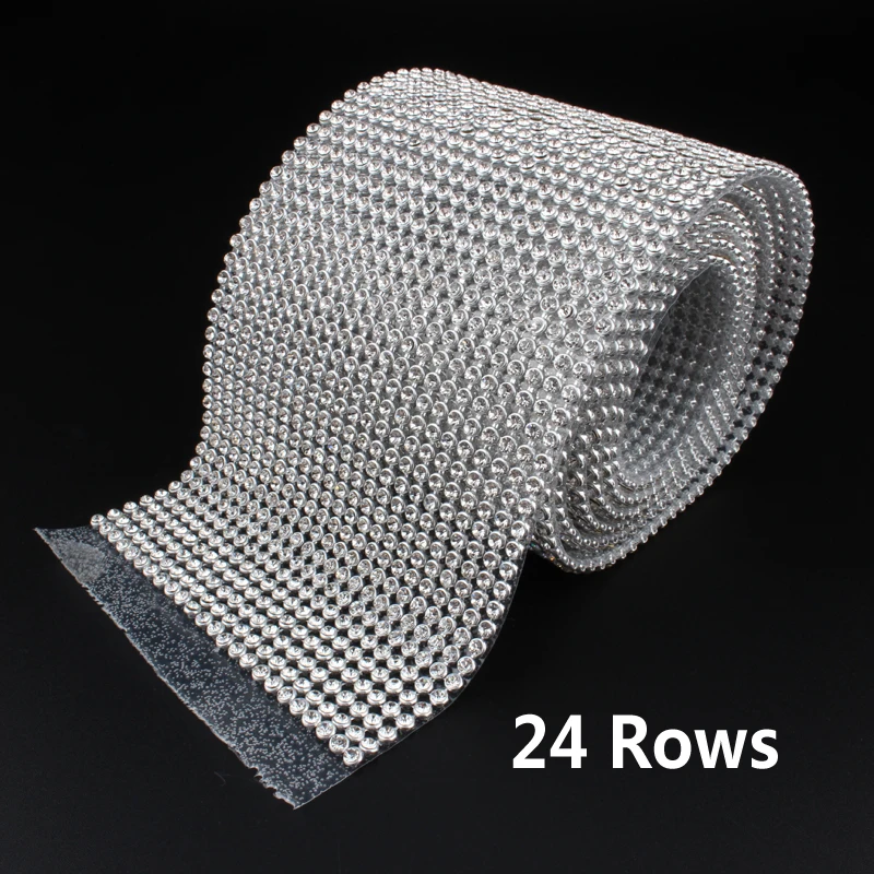 

24 Rows SS8 Diamond Hotfix Rhinestone Mesh Banding Chain with silver Aluminum base crystal trim mesh 7.8cm*120cm for garment