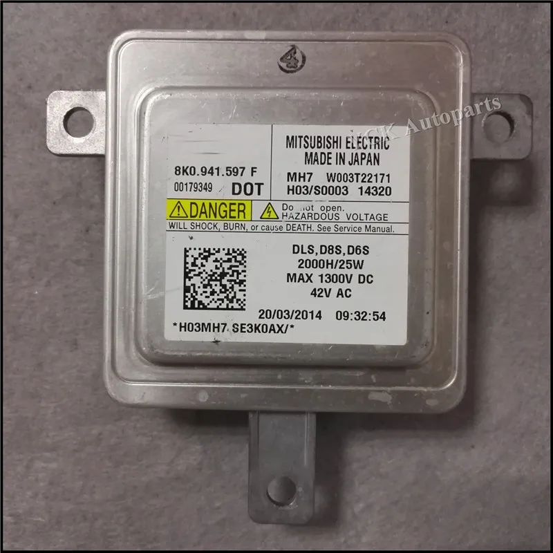 YCK оригинальный 8K0941597F D8S D6S DLS HID блок управления ксеноновой балластной фарой W003T22171
