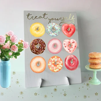 

Donut Wall Holds Candy Sweet Cart Rustic Wedding Decoration Wood Wedding Table Decor Birthday Party Decor