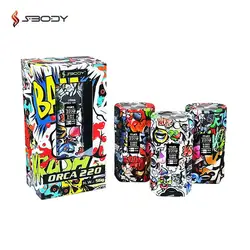 Оригинальный Sbody ORCA 220 W поле Mod с рисунком граффити электронная сигарета регулятор мощности тк моды Fit Двойной 18650 Батарея RDA РБА rdta Vape танк