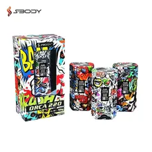 Original Sbody ORCA 220W Box Mod Graffiti Pattern Electronic Cigarette VW TC Mods Fit Dual 18650 Battery RDA RBA RDTA Vape Tank Original Sbody ORCA 220W Box Mod Graffiti Pattern Electronic Cigarette VW TC Mods Fit Dual 18650 Battery RDA RBA RDTA Vape Tank