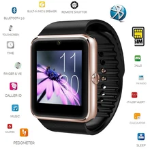 2016 neue Version Smart Uhr GT08 Multi Sprache Uhr Sync Notifier Bluetooth-konnektivität iOS Android Smartwatch 50 Teile/los