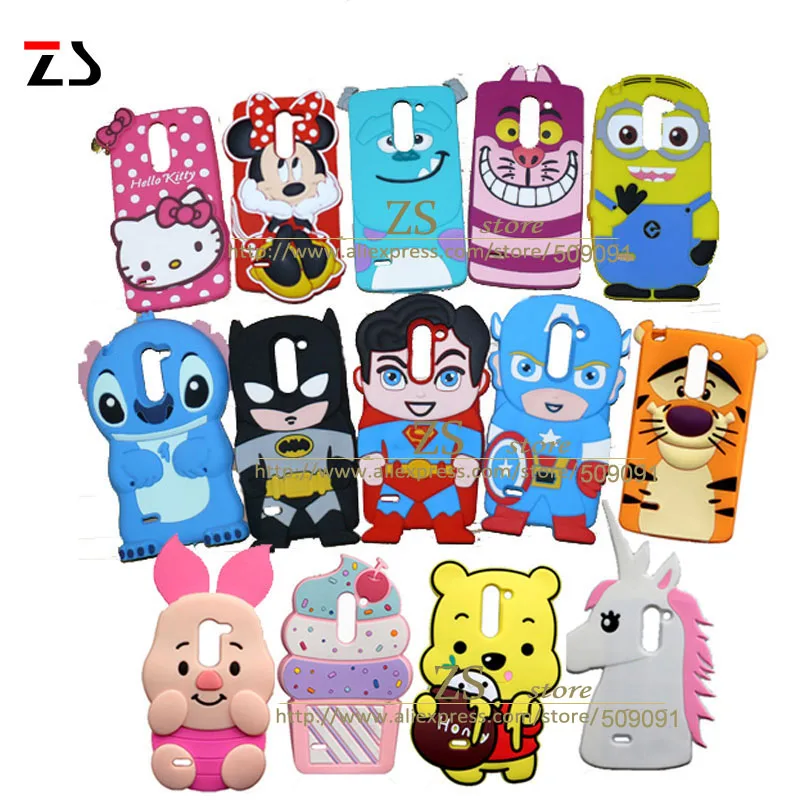 

100pcs/lot 3D Cartoon Sulley Case For LG G3 Stylus tiger icecream pig back Cover for LG D690 D690N Phone Shell fundas capa