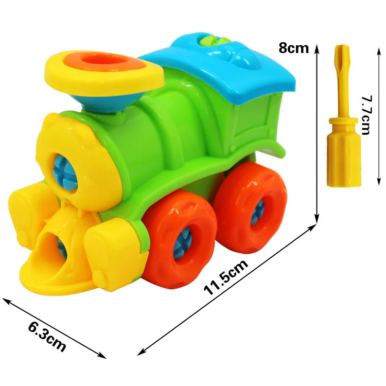 Пластиковые вставки поезда в форме вертолета завинчивающиеся разборные блоки для детей детские развивающие игрушечные масштабные модели блоки-головоломки - Цвет: Train