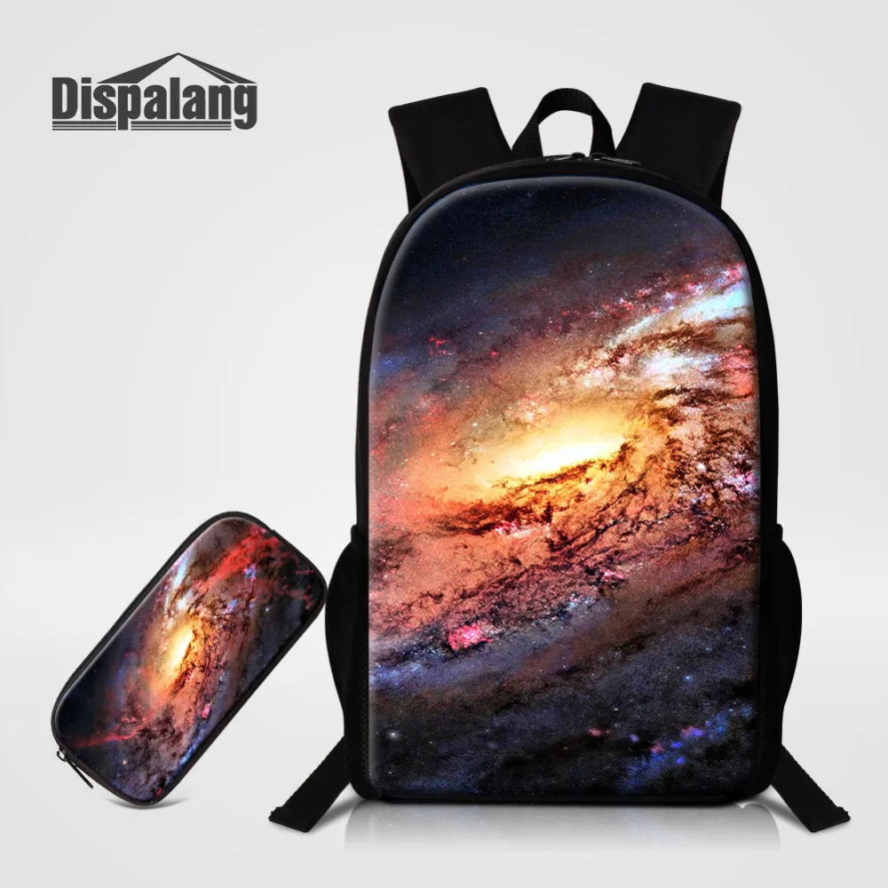 

Dispalang 2 шт./компл., женские и мужские рюкзаки с принтом Galaxy, сумка-карандаш и школьная сумка для девочек-подростков, школьный рюкзак Moclila