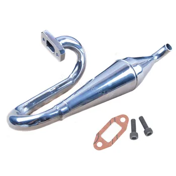 

New Aluminum Tuned Exhaust Pipe 1/5 Baja Replacement Parts For RC Redcat Rampage MT HSP SHELETON Monster Truck Gasoline Power