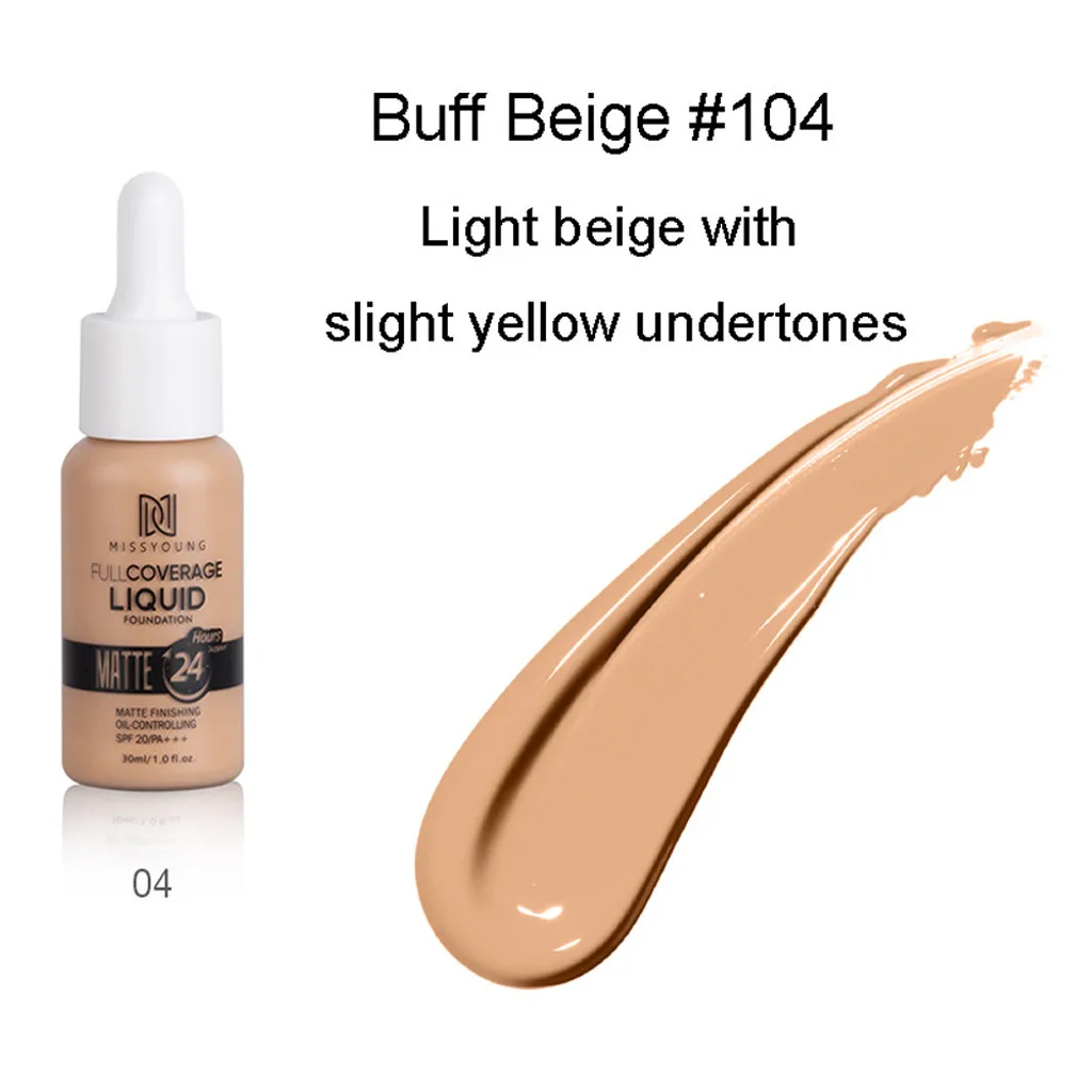 BUFF BEIGE 30 мл матовый цвет лица увлажняющий гель крем маскирующая Жидкая Основа матовый цвет лица увлажняющий T0415 - Цвет: BUFF BEIGE
