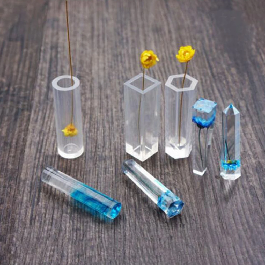 10pcs/Set Assorted Cylinder Cabochon Jewelry Silicone Mold Assorted Design Epoxy Resin Crafting Jewelry Tools For Resin Pendant 