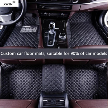

XWSN custom car floor mats for peugeot 307 sw 308 107 206 207 301 407 408 508 2008 4008 5008 floor mats for cars
