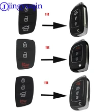 Jingyuqin 10ps сменная резиновая накладка 3/4 кнопки флип-корпус автомобильного ключа дистанционного управления для hyundai I30 IX35 Kia K2 K5 чехол для ключей