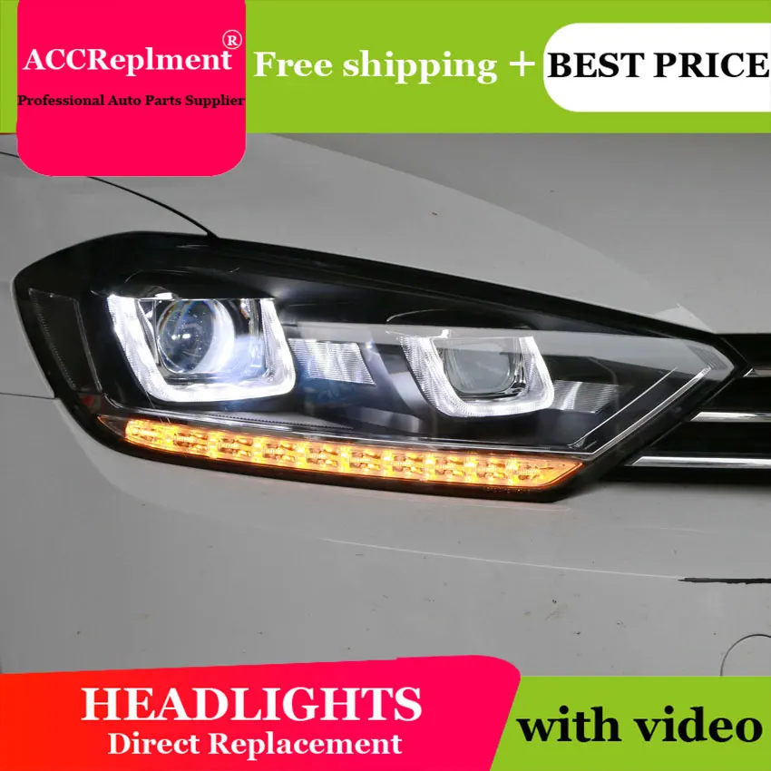 Car styling Led Head Lmap for vw golf Sportsvan headlight 2016-2018 led turn signal H7 | Автомобили и мотоциклы