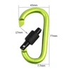 Paracord-Cadena de mosquetones de aluminio de 8cm, Clip de bloqueo rotativo, hebilla de anillo D, llavero, gancho de presión de montaña para acampada, Kit de viaje al aire libre ► Foto 2/6