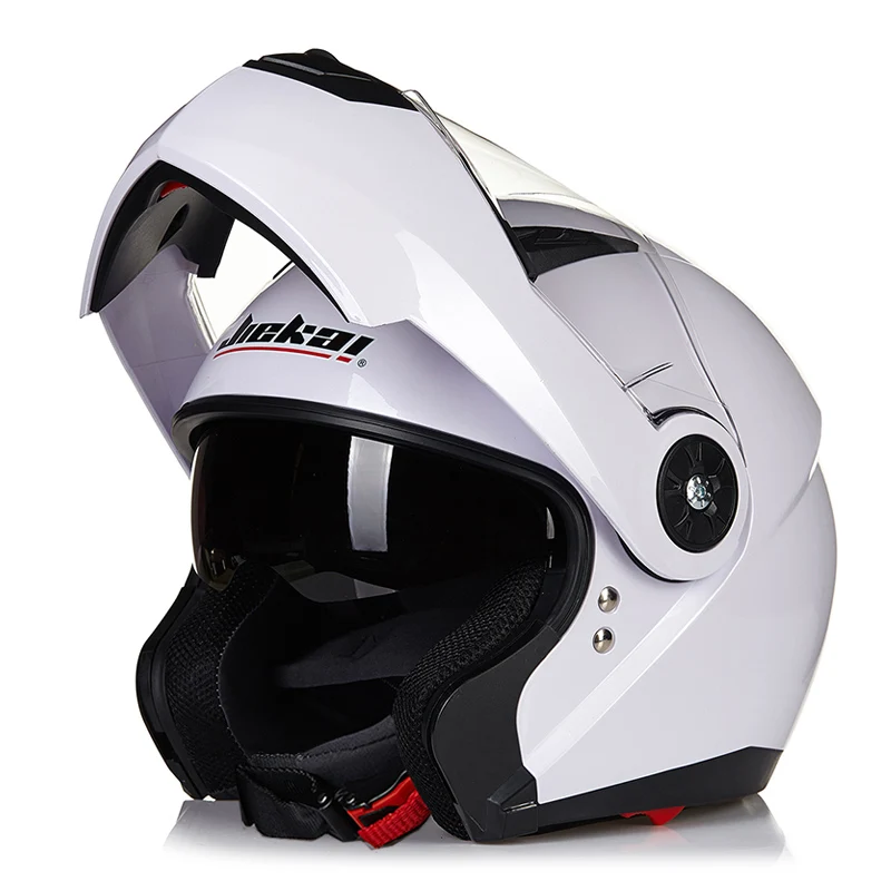 Новинка JIEKAI 115 moto rcycle шлем мужские moto Cross шлемы Capacete moto cross cascos para moto с двойными линзами - Цвет: 6