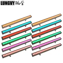 Free Shipping 12pcs/Lot 24x4w 4in1 RGBW Led Wall Washer IP65 Waterproof Outdoor DMX512 Building Lighting