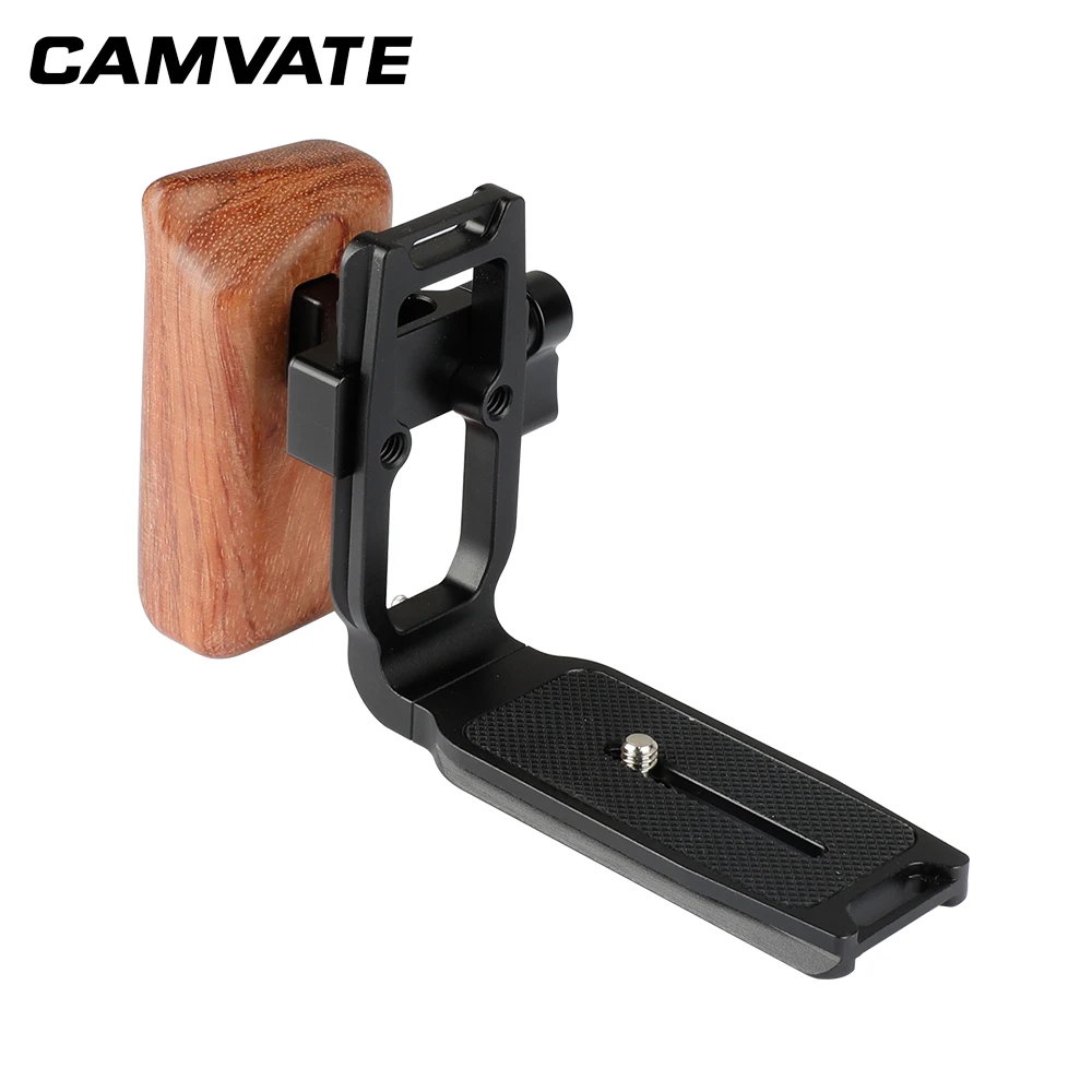 

CAMVATE ARCA Quick Release L Baseplate With Wooden Handgrip (Left Side) C2069