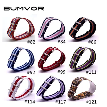 

Retro Classic Watch 18 mm bracelet Army Green Red Military nato fabric Woven Nylon watchbands Strap Band Buckle belt 18mm