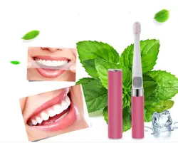 Электрический поездки портативные sonic зубная щетка с аккумулятором для зубов, отбеливающая щетка для очистки Ультразвуковая зубная щетка