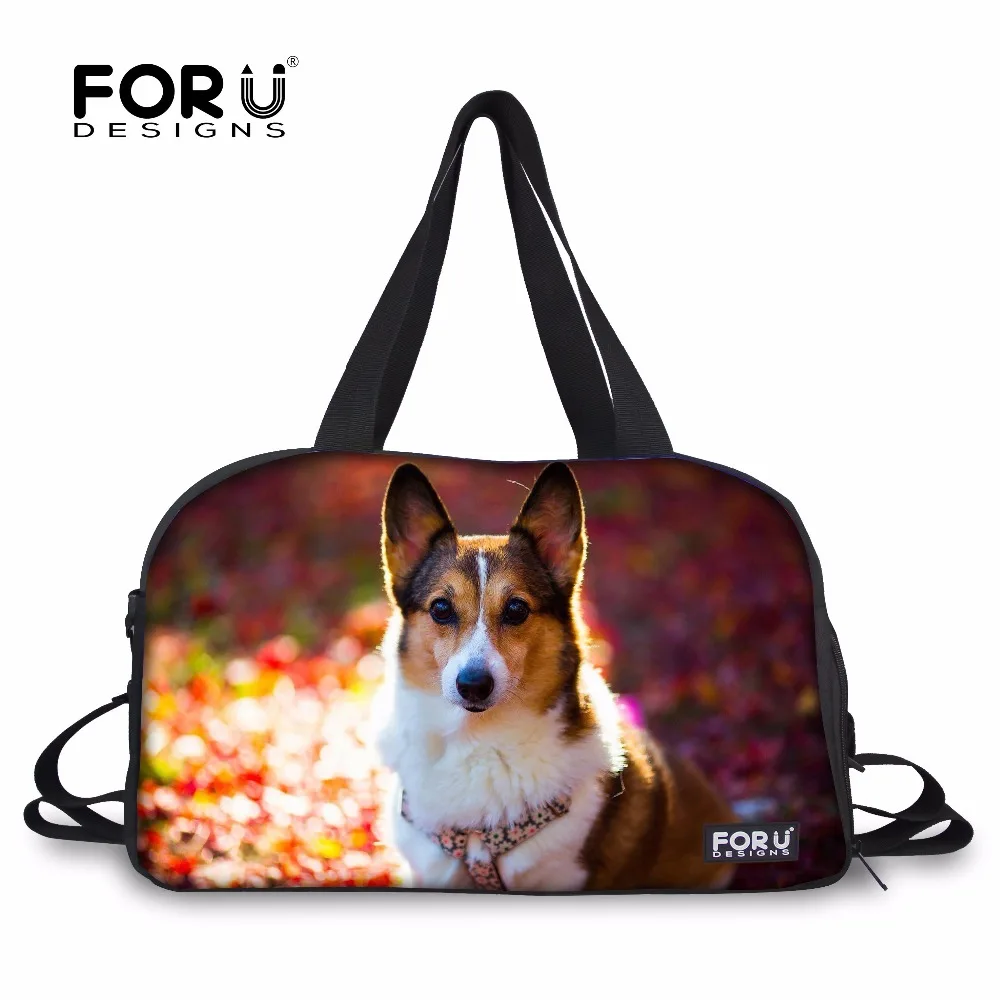

FORUDESIGNS Sport Gym Bag Yoga Bags for Women Fitness Kawaii Shiba Dogs Animal Printing Running Training Athletic Bag Large Tote