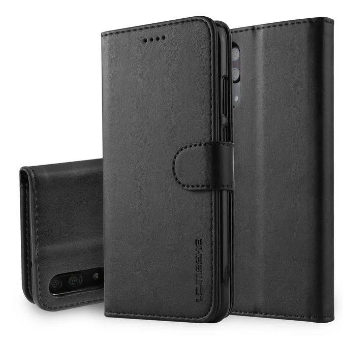 Роскошный кожаный чехол-книжка на магните для huawei P30 Pro, чехол для huawei P20 Lite P10 mate 20 10 Nova 3E 4E, мягкий чехол-кошелек для телефона - Цвет: black
