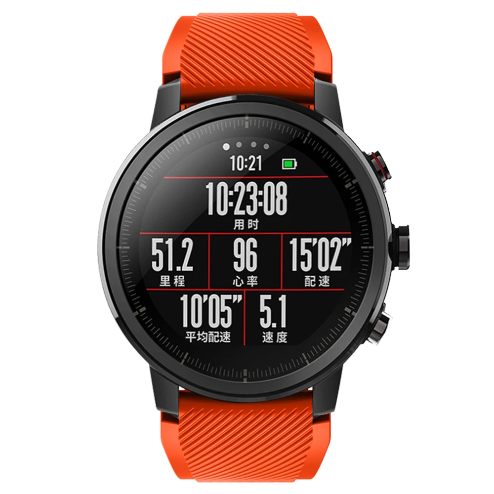 Мягкий силиконовый спортивный ремешок для часов Huami Amazfit Stratos умные часы для Amazfit Pace Stratos 2/2S ремни 22 мм браслет