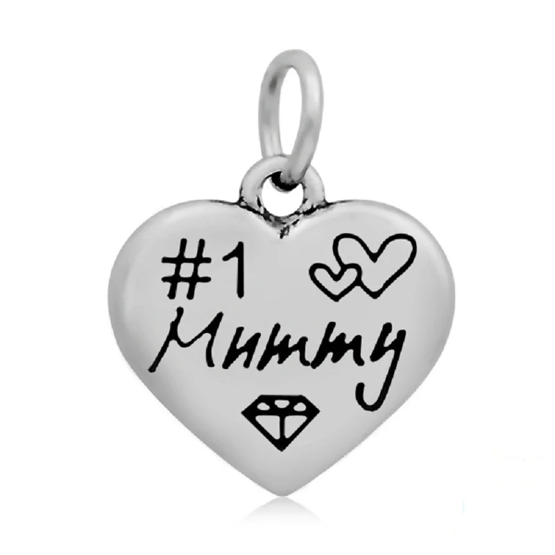 High Quality Stainless Steel Heart Pendant Charm Double Side Stamped
