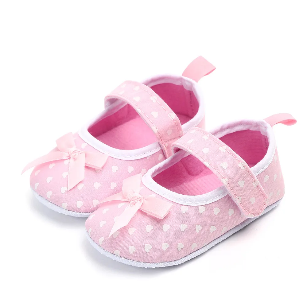 

2019 Baby Girl Footwear Cotton Toddler Girl Shoes Print Love Shoes For Baby Girls Hook Loop Infant Cute Shoe For Newborns