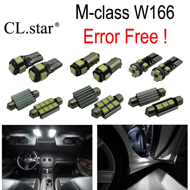 17pc X Error Free LED interior dome light lamp Kit package For Mercedes