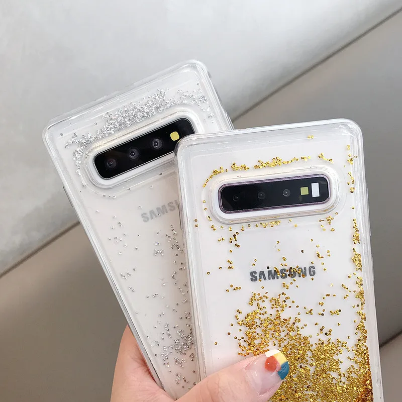 DCHZIUAN Блестящий зыбучий песок Жидкий чехол для телефона для samsung Galaxy S8 S9 S10 Plus Note 8 Note 9 чехол силиконовый динамический блестящий чехол