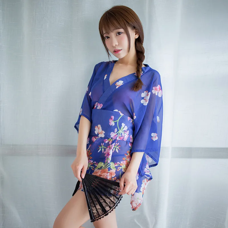 

Kimono perspective 2018 New Arrival Dressing Gowns for Women Print Bridesmaid Robes Sexy Sleepwear Nightdress Nightie