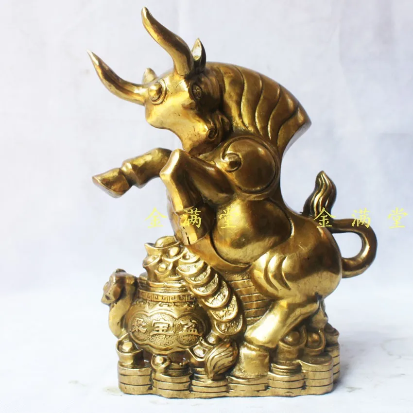 

Bronze copper home decoration crafts decoration lucky cow Factory Copper Feng Shui crafts
