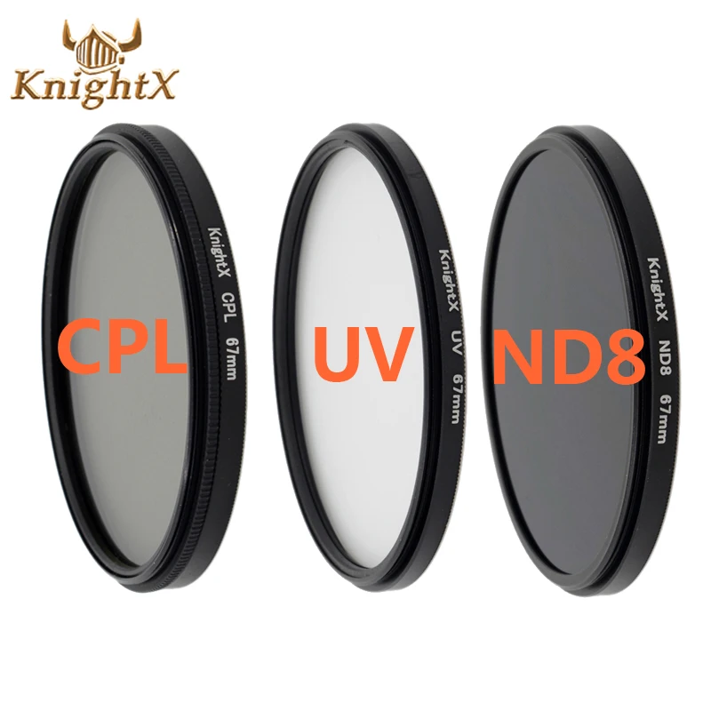 Фильтр объектива KnightX CPL UV 58 мм ND для камеры nikon Canon t5i T3i T4i 550D 600D 650D 1100D 60D DSLR D5200 D5300 D3100